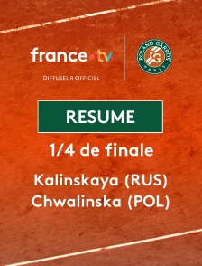 Roland-Garros - 1/4 de finale (F) : le résumé de Anna Kalinskaya vs Maja Chwalinska