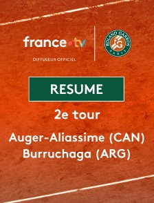 Roland-Garros - 2e tour (H) : le résumé de Félix Auger-Aliassime vs Roman Andrés Burruchaga