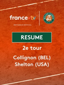 Roland-Garros - 2e tour (H) : le résumé de Raphaël Collignon vs Ben Shelton