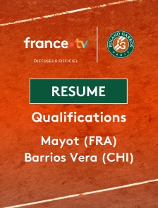 Roland-Garros - Qualifications - 1er tour (H) : le résumé de Harold Mayot vs Tomas Barrios Vera