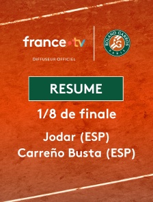 Roland-Garros - 1/8 de finale (H) : le résumé de Rafael Jodar vs Pablo Carreño Busta