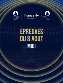 Paris 2024 - Epreuves du 8 août : Session du midi