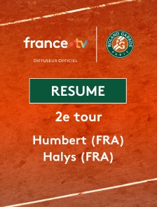 Roland-Garros - 2e tour (H) : le résumé de Ugo Humbert vs Quentin Halys
