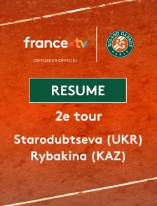 Roland-Garros - 2e tour (F) : le résumé du match Yuliia Starodubtseva vs Elena Rybakina