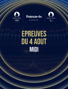 Paris 2024 - Epreuves du 4 août : Session du midi