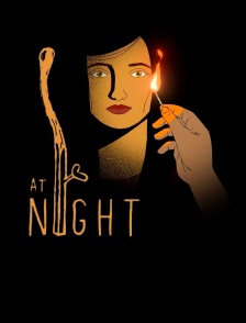At night