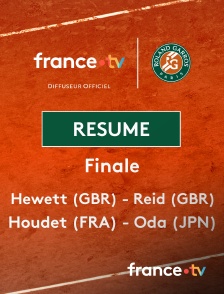 france.tv - Roland-Garros - Finale : le résumé du match Hewett-Reid vs Houdet-Oda en replay