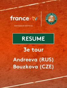 Roland-Garros - 3e tour (F) : le résumé de Mirra Andreeva vs Marie Bouzkova