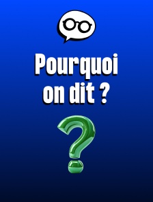 Pourquoi on dit ?