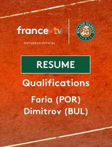 Roland-Garros - Qualifications - 1er tour (H) : le résumé de Jaime Faria vs Grigor Dimitrov