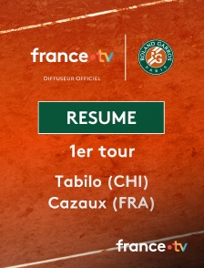 france.tv - Roland-Garros - 1er tour : le résumé du match Tabilo vs Cazaux en replay