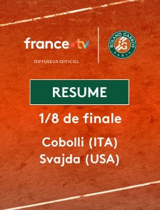 Roland-Garros - 1/8 de finale (H) : le résumé de Flavio Cobolli vs Zachary Svajda