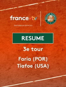 Roland-Garros - 3e tour (H) : le résumé de Jaime Faria vs Frances Tiafoe