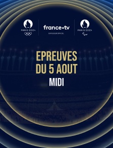 Paris 2024 - Epreuves du 5 août : Session du midi