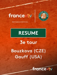france.tv - Roland-Garros - 3e tour : le résumé du match Bouzkova vs Gauff en replay