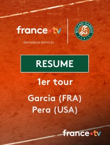 france.tv - Roland-Garros - 1er tour : le résumé du match Caroline Garcia vs Bernarda Pera en replay