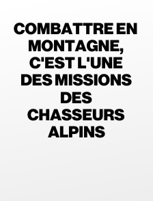 Combattre en montagne, c'est l'une des missions des chasseurs alpins