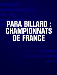 Para billard : Championnats de France