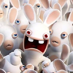 Les lapins crétins - Personnage d'animation