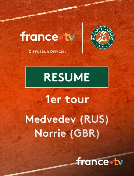 france.tv - Roland-Garros - 1er tour : le résumé du match Medvedev vs Norrie