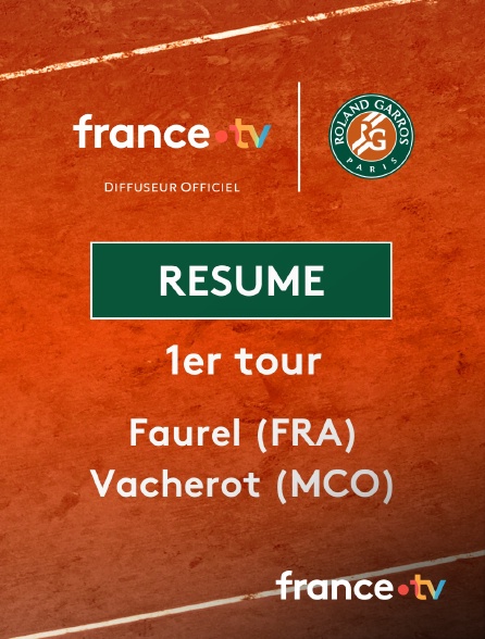 france.tv - Roland-Garros - 1er tour (H) : le résumé de Thomas Faurel vs Valentin Vacherot