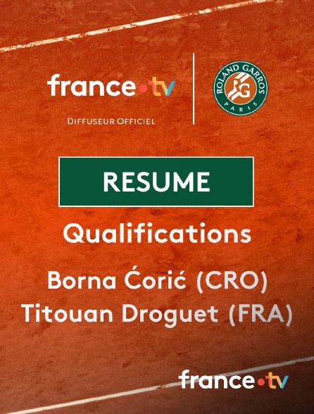 france.tv - Roland-Garros - Qualifications - 1e tour : le résumé du match Ćorić vs Droguet