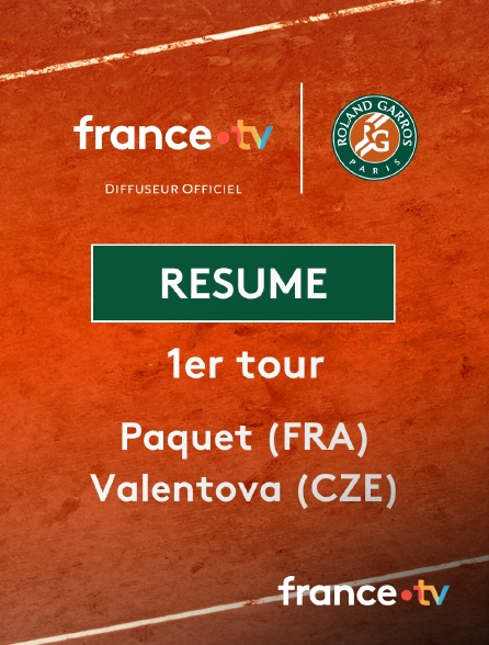 france.tv - Roland-Garros - 1er tour : le résumé du match Paquet vs Valentova