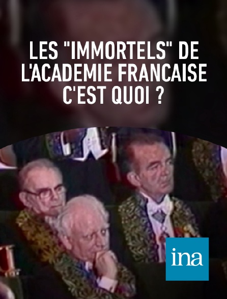 INA - Les immortels de l'Académie française : C'est quoi ?