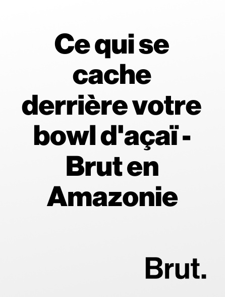 Brut - Ce qui se cache derrière votre bowl d'açaï - Brut en Amazonie