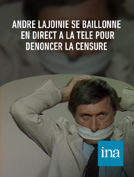 INA - André Lajoinie se bâillonne en direct à la télé pour dénoncer la censure