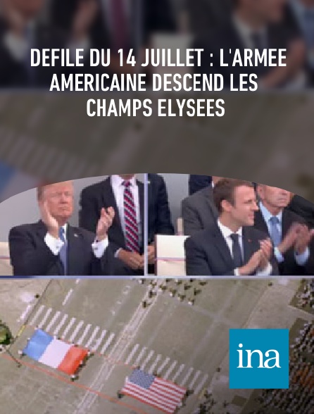 INA - Défilé du 14 juillet : l'armée américaine descend les Champs Elysées