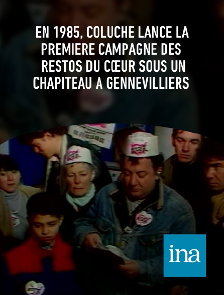 INA - En 1985, Coluche lance la première campagne des Restos du Cœur sous un chapiteau à Gennevilliers