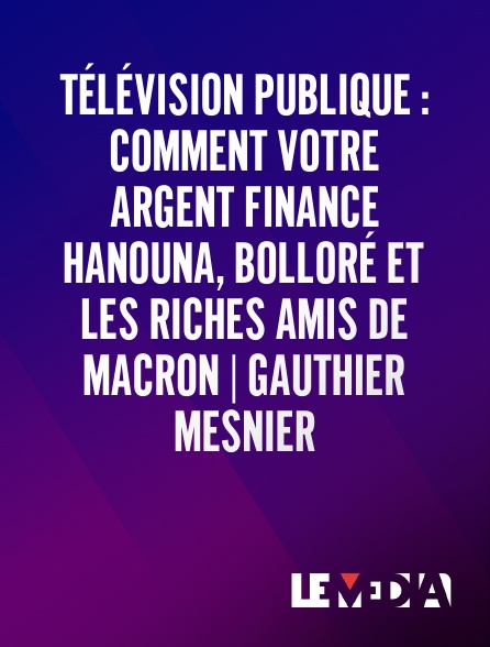 Le Média - Télévision publique : comment votre argent finance Hanouna, Bolloré et les riches amis de Macron | Gauthier Mesnier